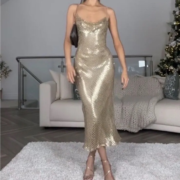 Zara MESH SLIP DRESS - Picture 9 of 15